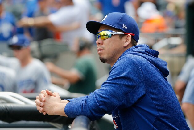 NEW YORK, NY - JUNE 24: Kenta Maeda #18 of the Los Angeles Dodgers looks on in the dugout prior to a game against the New York Mets at Citi Field on June 24, 2018 in the Flushing neighborhood of the Queens borough of New York City. (Photo by Jim McIsaac/Getty Images) NEW YORK, NY - JUNE 24: Kenta Maeda #18 of the Los Angeles Dodgers looks on in the dugout prior to a game against the New York Mets at Citi Field on June 24, 2018 in the Flushing neighborhood of the Queens borough of New York City. (Photo by Jim McIsaac/Getty Images)