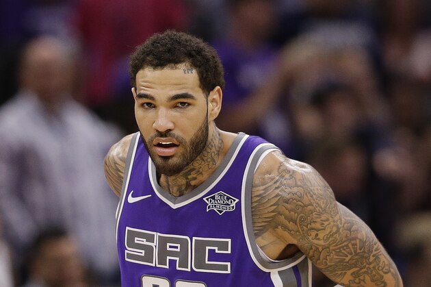Sacramento Kings center Willie Cauley-Stein during the second half of an NBA basketball game against the Houston Rockets, Wednesday, April 11, 2018, in Sacramento, Calif. The Kings won 96-83. (AP Photo/Rich Pedroncelli)
