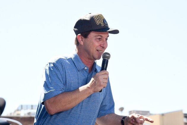 OAKLAND, CA - JUNE 12: Golden State Warriors owner Joe Lacob addresses the crowd during the Golden State Warriors Victory Parade on June 12, 2018 in Oakland, California. NOTE TO USER: User expressly acknowledges and agrees that, by downloading and/or using this photograph, user is consenting to the terms and conditions of Getty Images License Agreement. Mandatory Copyright Notice: Copyright 2018 NBAE (Photo by Noah Graham/NBAE via Getty Images)