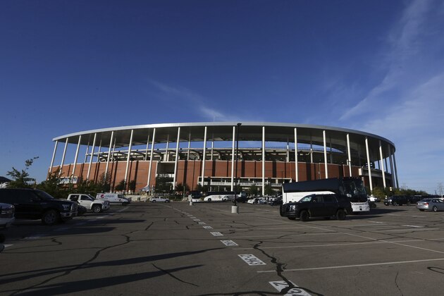 McLane Stadium before the Baylor Texas matchup at an NCAA college football game, Saturday, Oct. 28, 2017, in Waco, Texas. (AP Photo/Rod Aydelotte)