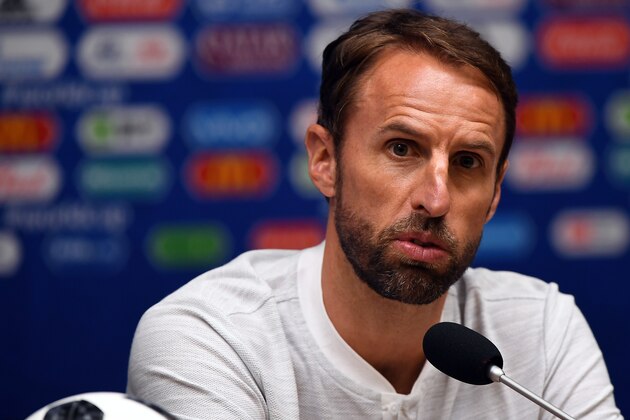 England's coach Gareth Southgate attends a press conference on the eve of the Russia 2018 World Cup Group G football match between England and Belgium at the Kaliningrad stadium on June 27, 2018 in Kaliningrad. (Photo by Attila KISBENEDEK / AFP) (Photo credit should read ATTILA KISBENEDEK/AFP/Getty Images) England's coach Gareth Southgate attends a press conference on the eve of the Russia 2018 World Cup Group G football match between England and Belgium at the Kaliningrad stadium on June 27, 2018 in Kaliningrad. (Photo by Attila KISBENEDEK / AFP) (Photo credit should read ATTILA KISBENEDEK/AFP/Getty Images)