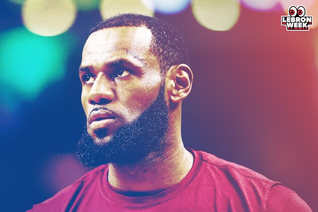 CLEVELAND, CA - JUN 8:  LeBron James #23 of the Cleveland Cavaliers talks to the media after being defeated by the Golden State Warriors in Game Four of the 2018 NBA Finals won 108-85 by the Golden State Warriors over the Cleveland Cavaliers at the Quicken Loans Arena on June 6, 2018 in Cleveland, Ohio. NOTE TO USER: User expressly acknowledges and agrees that, by downloading and or using this photograph, User is consenting to the terms and conditions of the Getty Images License Agreement. Mandatory Copyright Notice: Copyright 2018 NBAE (Photo by Chris Elise/NBAE via Getty Images)