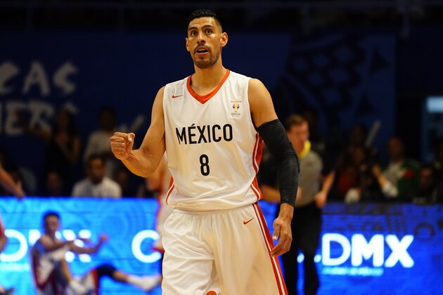 MEXICO CITY, MEXICO - JUNE 28: Gustavo Ayon of Mexico gestures during the match between Mexico and USA as part of the FIBA World Cup China 2019 Qualifiers at Gimnasio Juan de la Barrera on June 28, 2018 in Mexico City, Mexico. (Photo by Luis Licona/Getty Images)