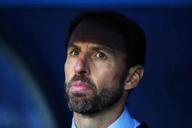 KALININGRAD, RUSSIA - JUNE 28: England manager Gareth Southgate looks on during the 2018 FIFA World Cup Russia group G match between England and Belgium at Kaliningrad Stadium on June 28, 2018 in Kaliningrad, Russia. (Photo by Ian MacNicol/Getty Images) KALININGRAD, RUSSIA - JUNE 28: England manager Gareth Southgate looks on during the 2018 FIFA World Cup Russia group G match between England and Belgium at Kaliningrad Stadium on June 28, 2018 in Kaliningrad, Russia. (Photo by Ian MacNicol/Getty Images)