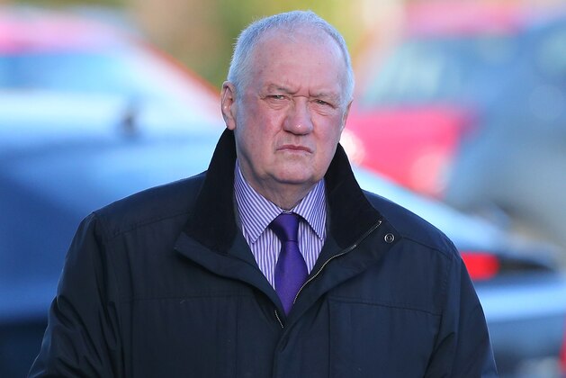 WARRINGTON, ENGLAND - MARCH 10:  Former South Yorkshire Police Chief David Duckenfield arrives to give evidence at the Hillsborough Inquest at the specially adapted office building in Birchwood Park on March 10, 2015 in Warrington, England. Mr Duckenfield, who was a chief superintendent in South Yorkshire Police in 1989, was the match commander on the day of the FA Cup semi-final where 96 Liverpool fans died on April 15, 1989. He will attend the Hillsborough Inquests from today until March 14.  (Photo by Dave Thompson/Getty Images)