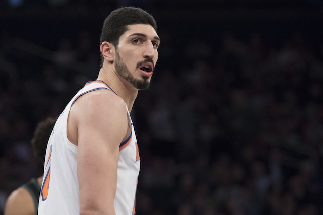 New York Knicks center Enes Kanter pauses on the court during the second half of an NBA basketball game against the Milwaukee Bucks, Tuesday, Feb. 6, 2018, at Madison Square Garden in New York. The Bucks won 103-89. (AP Photo/Mary Altaffer) New York Knicks center Enes Kanter pauses on the court during the second half of an NBA basketball game against the Milwaukee Bucks, Tuesday, Feb. 6, 2018, at Madison Square Garden in New York. The Bucks won 103-89. (AP Photo/Mary Altaffer)