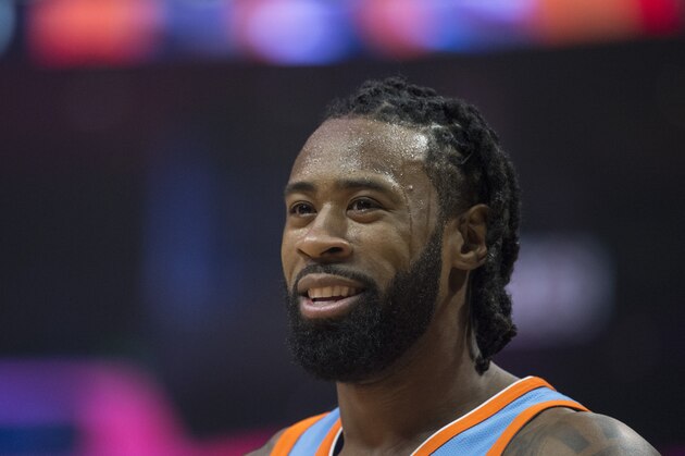 Los Angeles Clippers center DeAndre Jordan during the first half of an NBA basketball game against the New Orleans Pelicans Tuesday, March 6, 2018, in Los Angeles. (AP Photo/Kyusung Gong)
