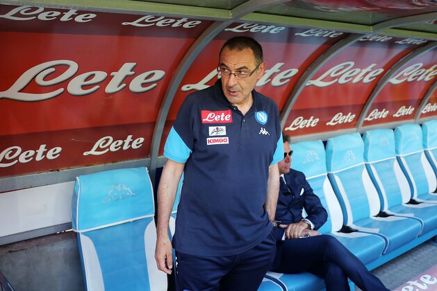 NAPLES, ITALY - MAY 20: Maurizio Sarri coach of SSC Napoli before the Serie A match between SSC Napoli and FC Crotone at Stadio San Paolo on May 20, 2018 in Naples, Italy.  (Photo by Francesco Pecoraro/Getty Images)