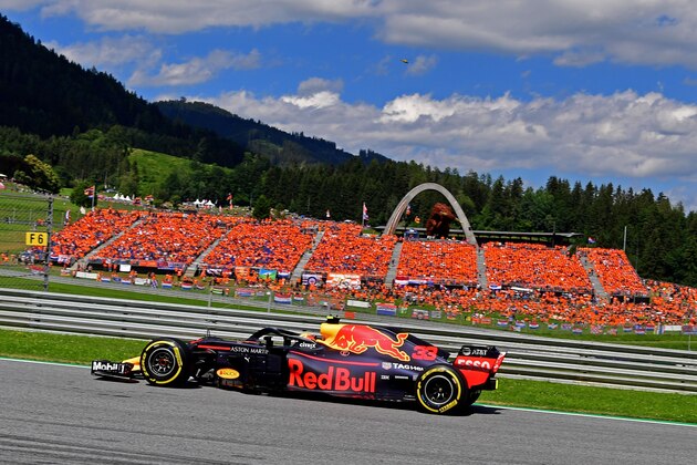Red Bull's Dutch driver Max Verstappen steers his car during the Austrian Formula One Grand Prix in Spielberg, central Austria, on July 1, 2018. (Photo by ANDREJ ISAKOVIC / AFP)        (Photo credit should read ANDREJ ISAKOVIC/AFP/Getty Images)