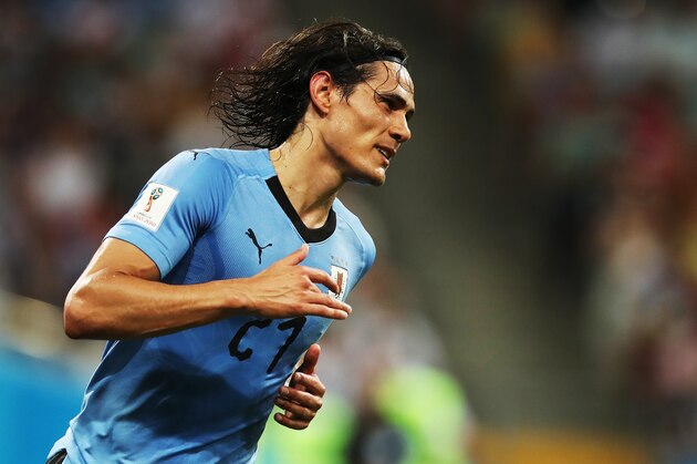 SOCHI, RUSSIA - JUNE 30: Edinson Cavani of Uruguay is seen during the 2018 FIFA World Cup Russia Round of 16 match between Uruguay and Portugal at Fisht Stadium on June 30, 2018 in Sochi, Russia. (Photo by Ian MacNicol/Getty Images)