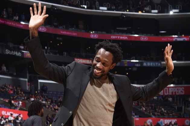 LOS ANGELES, CA - APRIL 9: Patrick Beverley #21 of the LA Clippers reacts to a play during the game against the New Orleans Pelicans on April 9, 2018 at STAPLES Center in Los Angeles, California. NOTE TO USER: User expressly acknowledges and agrees that, by downloading and/or using this Photograph, user is consenting to the terms and conditions of the Getty Images License Agreement. Mandatory Copyright Notice: Copyright 2018 NBAE (Photo by Andrew D. Bernstein/NBAE via Getty Images)