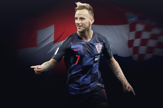 NIZHNY NOVGOROD, RUSSIA - JUNE 21:  Ivan Rakitic of Croatia celebrates after scoring his team's third goal during the 2018 FIFA World Cup Russia group D match between Argentina and Croatia at Nizhny Novgorod Stadium on June 21, 2018 in Nizhny Novgorod, Russia.  (Photo by Clive Brunskill/Getty Images)