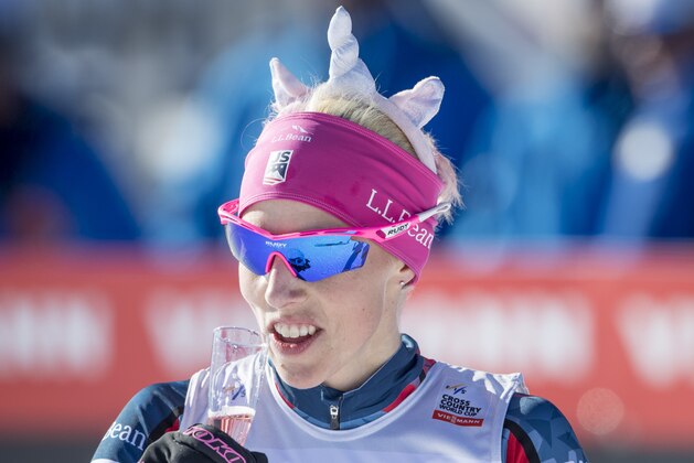 FALUN, SWEDEN - MARCH 18: Kikkan Randal of USA after Ladies 10.0 km Pursuit Free at Lugnet Stadium on March 18, 2018 in Falun, Sweden. (Photo by Trond Tandberg/Getty Images)