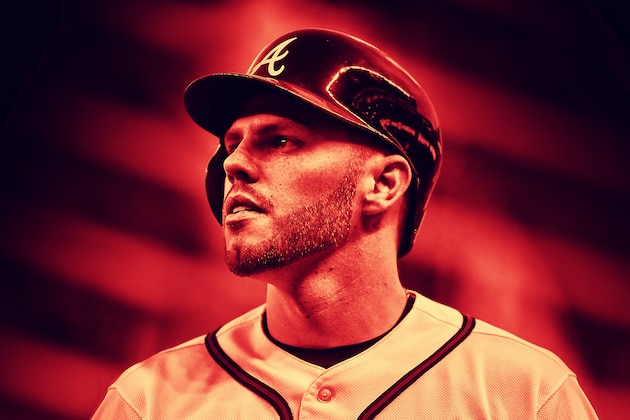 MILWAUKEE, WI - JULY 08:  Freddie Freeman #5 of the Atlanta Braves hits a single in the third inning against the Milwaukee Brewers at Miller Park on July 8, 2018 in Milwaukee, Wisconsin.  (Photo by Dylan Buell/Getty Images)