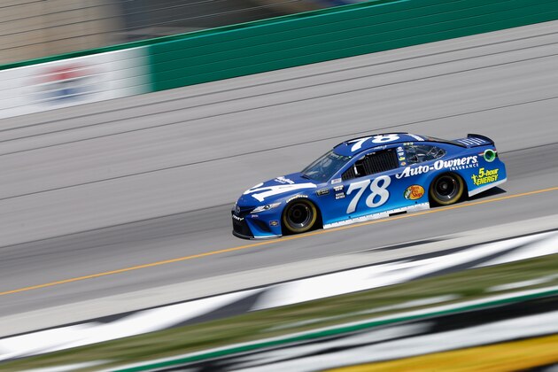 SPARTA, KY - JULY 13:  Martin Truex Jr., driver of the #78 Auto-Owners Insurance Toyota, practices for the Monster Energy NASCAR Cup Series Quaker State 400 presented by Walmart at Kentucky Speedway on July 13, 2018 in Sparta, Kentucky.  (Photo by Brian Lawdermilk/Getty Images)