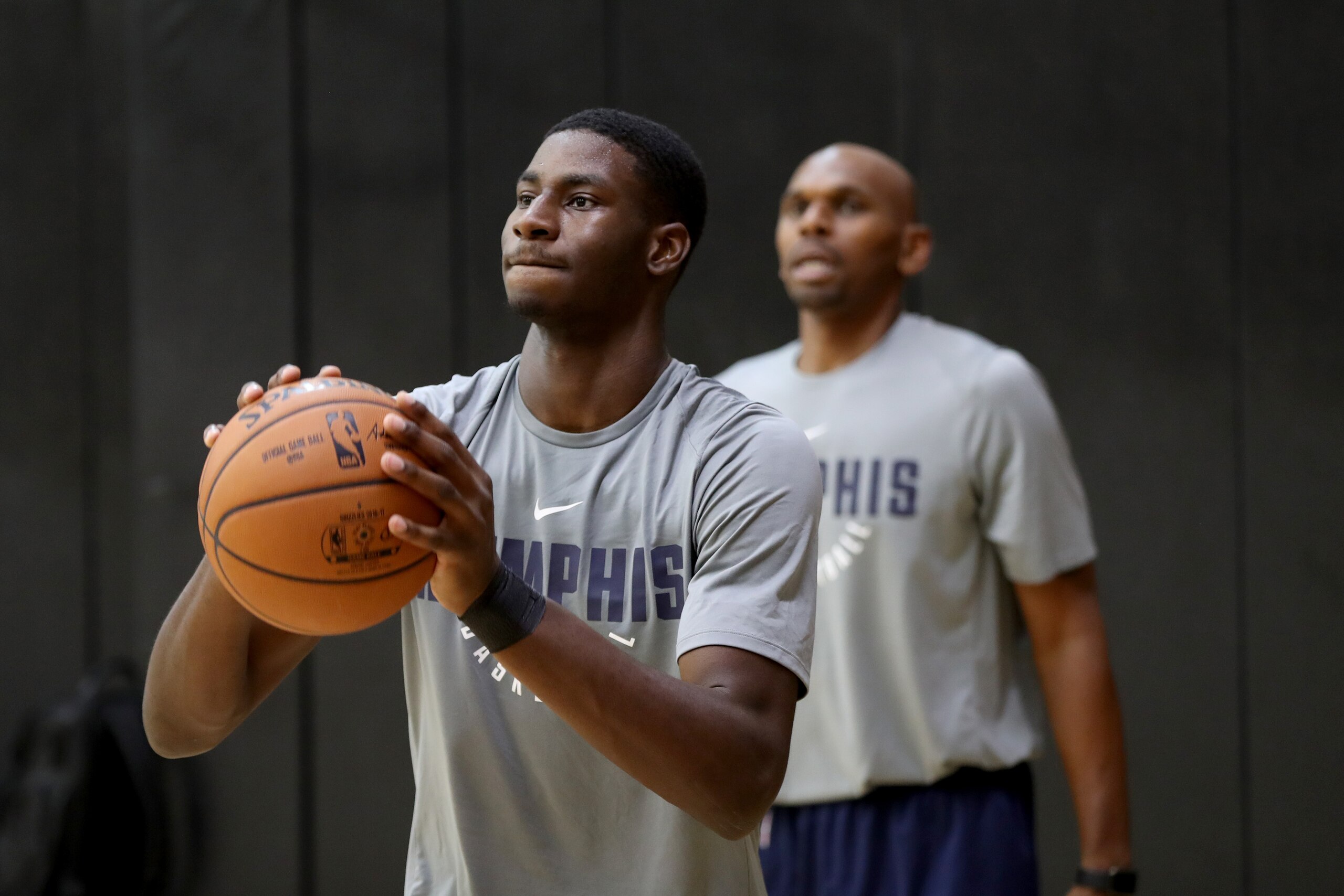 SALT LAKE CITY, UT - JULY 5: Jaren Jackson Jr. #13 of the Memphis Grizzlies shoots the ball during practice on July 5, 2018 at the University of Utah in Salt Lake City, Utah. NOTE TO USER: User expressly acknowledges and agrees that, by downloading and/or using this photograph, user is consenting to the terms and conditions of the Getty Images License Agreement. Mandatory Copyright Notice: Copyright 2018 NBAE (Photo by Joe Murphy/NBAE via Getty Images) SALT LAKE CITY, UT - JULY 5: Jaren Jackson Jr. #13 of the Memphis Grizzlies shoots the ball during practice on July 5, 2018 at the University of Utah in Salt Lake City, Utah. NOTE TO USER: User expressly acknowledges and agrees that, by downloading and/or using this photograph, user is consenting to the terms and conditions of the Getty Images License Agreement. Mandatory Copyright Notice: Copyright 2018 NBAE (Photo by Joe Murphy/NBAE via Getty Images)