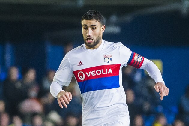VILLARREAL, SPAIN - FEBRUARY 22: Nabil Fekir of Olympique Lyon in action during the UEFA Europa League 2017-18 Round of 32 (2nd leg) match between Villarreal CF and Olympique Lyon at Estadio de la Ceramica on February 22 2018 in Villarreal, Spain. (Photo by Power Sport Images/Getty Images)
