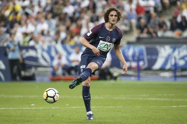 PARIS, FRANCE - MAY 8: Adrien Rabiot of PSG during the French Cup final (Coupe de France) between Les Herbiers VF and Paris Saint-Germain (PSG) at Stade de France on May 8, 2018 in Saint-Denis near Paris, France. (Photo by Jean Catuffe/Getty Images)