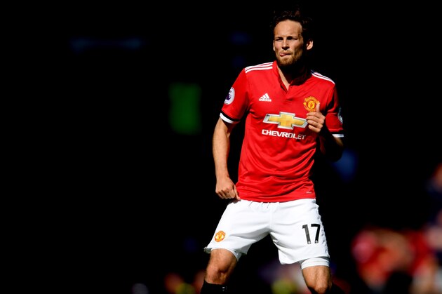 MANCHESTER, ENGLAND - MAY 13:  Daley Blind of Manchester United in action during the Premier League match between Manchester United and Watford at Old Trafford on May 13, 2018 in Manchester, England.  (Photo by Ross Kinnaird/Getty Images)