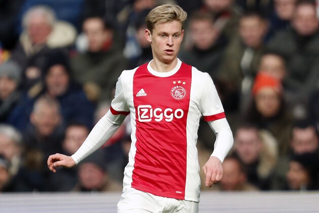 Frenkie de Jong of Ajax during the Dutch Eredivisie match between Ajax Amsterdam and ADO Den Haag at the Amsterdam Arena on February 25, 2018 in Amsterdam, The Netherlands(Photo by VI Images via Getty Images)