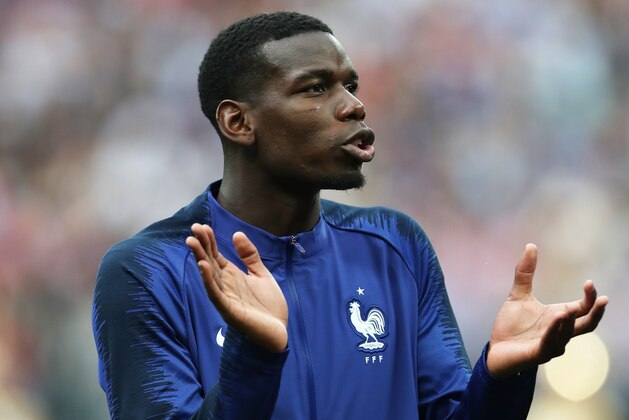 MOSCOW, RUSSIA - JULY 15:  Paul Pogba of France is seen during the 2018 FIFA World Cup Russia Final between France and Croatia at Luzhniki Stadium on July 15, 2018 in Moscow, Russia. (Photo by Ian MacNicol/Getty Images)
