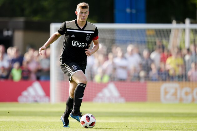 HATTEM, NETHERLANDS - JULY 7: Matthijs de Ligt of Ajax during the Club Friendly   match between Ajax v Steaua Bucharest at the Sportpark 't Achterveen on July 7, 2018 in Hattem Netherlands (Photo by Erwin Spek/Soccrates/Getty Images)