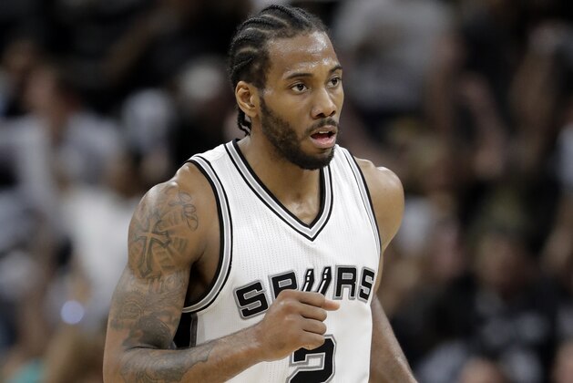 Houston Rockets' Patrick Beverley (2) jogs up court during the first half of Game 2 in a second-round NBA basketball playoff series against the Houston Rockets on Wednesday, May 3, 2017, in San Antonio. (AP Photo/Eric Gay)