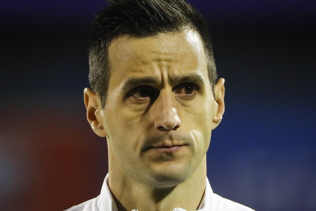 ZAGREB, CROATIA - NOVEMBER 09: Nikola Kalinic of Croatia looks on prior to the FIFA 2018 World Cup Qualifier Play-Off: First Leg between Croatia and Greece at Stadion Maksimir on November 9, 2017 in Zagreb, Croatia (Photo by Srdjan Stevanovic/Getty Images)