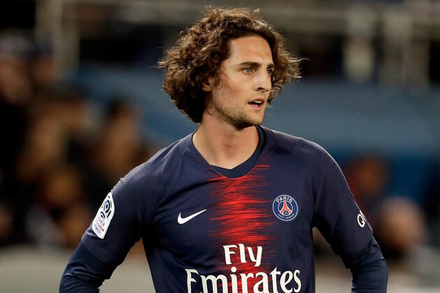 PARIS, FRANCE - MAY 12: Adrien Rabiot of Paris Saint Germain  during the French League 1  match between Paris Saint Germain v Rennes at the Parc des Princes on May 12, 2018 in Paris France (Photo by Cees van Hoogdalem/Soccrates/Getty Images)