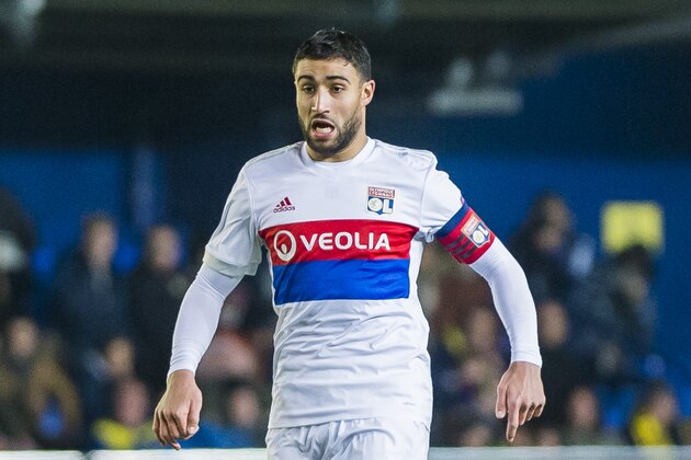 VILLARREAL, SPAIN - FEBRUARY 22: Nabil Fekir of Olympique Lyon in action during the UEFA Europa League 2017-18 Round of 32 (2nd leg) match between Villarreal CF and Olympique Lyon at Estadio de la Ceramica on February 22 2018 in Villarreal, Spain. (Photo by Power Sport Images/Getty Images)