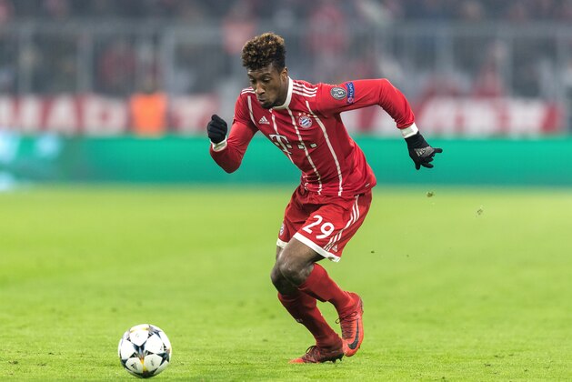 MUNICH, GERMANY - FEBRUARY 20:  Kingsley Coman of FC Bayern Muenchen runs with the ball during the UEFA Champions League Round of 16 First Leg match between Bayern Muenchen and Besiktas at Allianz Arena on February 20, 2018 in Munich, Germany.  (Photo by Boris Streubel/Getty Images)