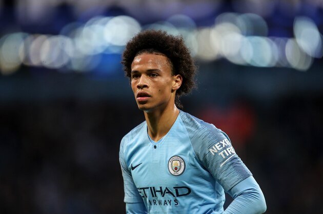 MANCHESTER, ENGLAND - MAY 09: Leroy Sane of Manchester City during the Premier League match between Manchester City and Brighton and Hove Albion at Etihad Stadium on May 9, 2018 in Manchester, England. (Photo by Robbie Jay Barratt - AMA/Getty Images)