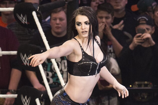 COLOGNE, GERMANY - FEBRUARY 11: Paige during WWE Road to WrestleMania at the Lanxess Arena on February 11, 2016 in Cologne, Germany. (Photo by Marc Pfitzenreuter/Getty Images)