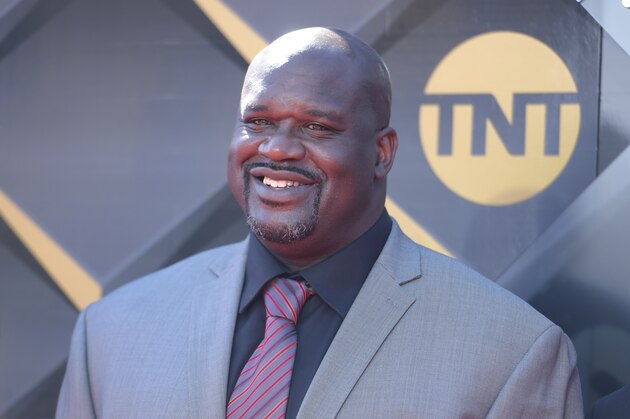 Shaquille O'Neal arrives at the NBA Awards on Monday, June 25, 2018, at the Barker Hangar in Santa Monica, Calif. (Photo by Richard Shotwell/Invision/AP)
