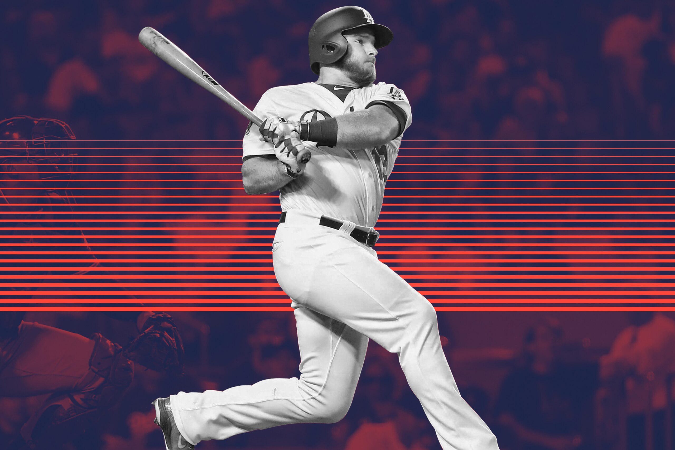 Los Angeles Dodgers' Max Muncy in action during a baseball game against the Philadelphia Phillies, Monday, July 23, 2018, in Philadelphia. (AP Photo/Matt Slocum)