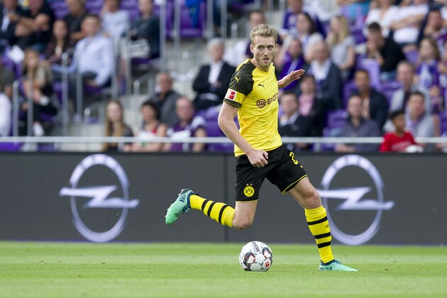 VIENNA, AUSTRIA - JULY 13: Andre Schuerrle of Borussia Dortmund controls the ball during the friendly match between Austria Wien and Borussia Dortmund at Generali Arena on July 13, 2018 in Vienna, Austria. (Photo by TF-Images/Getty Images)