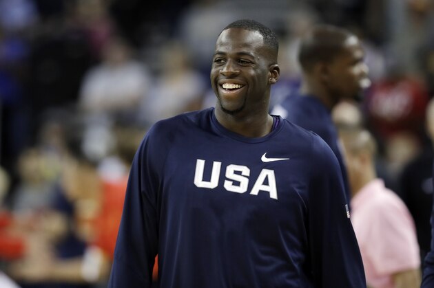 United States' Draymond Green during an exhibition basketball game against ChinaTuesday, July 26, 2016, in Oakland, Calif. (AP Photo/Marcio Jose Sanchez)