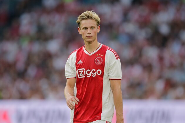 AMSTERDAM, NETHERLANDS - JULY 25: Frenkie de Jong of Ajax during the UEFA Champions League  match between Ajax v SK Sturm Graz at the Johan Cruijff Arena on July 25, 2018 in Amsterdam Netherlands (Photo by Erwin Spek/Soccrates/Getty Images)