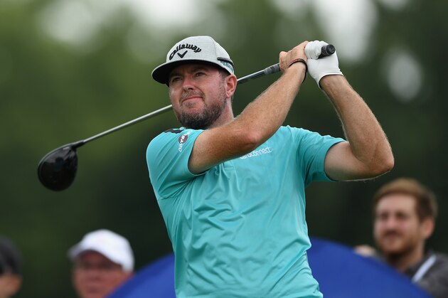 OAKVILLE, ON - JULY 26:  Robert Garrigus plays his shot from the 17th tee  during the first round at the RBC Canadian Open at Glen Abbey Golf Club on July 26, 2018 in Oakville, Canada.  (Photo by Minas Panagiotakis/Getty Images)