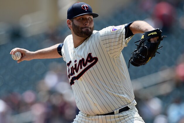 MINNEAPOLIS, MN - JULY 11: Lance Lynn #31 of the Minnesota Twins delivers a pitch against the Kansas City Royals during the first inning of the game on July 11, 2018 at Target Field in Minneapolis, Minnesota. (Photo by Hannah Foslien/Getty Images)