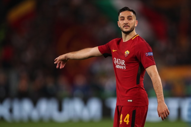 ROME, ITALY - MAY 02: Konstantinos Manolas of AS Roma during the UEFA Champions League Semi Final Second Leg match between A.S. Roma and Liverpool at Stadio Olimpico on May 2, 2018 in Rome, Italy. (Photo by Robbie Jay Barratt - AMA/Getty Images)