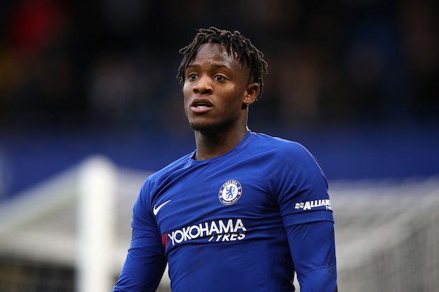 LONDON, ENGLAND - JANUARY 28:  Michy Batshuayi of Chelsea looks on during The Emirates FA Cup Fourth Round match between Chelsea and Newcastle on January 28, 2018 in London, United Kingdom.  (Photo by Julian Finney/Getty Images)