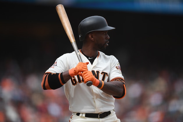 SAN FRANCISCO, CA - JULY 29:  Andrew McCutchen #22 of the San Francisco Giants bats against the Milwaukee Brewers in the bottom of the six inning at AT&T Park on July 29, 2018 in San Francisco, California.  (Photo by Thearon W. Henderson/Getty Images)