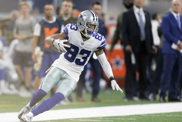 Dallas Cowboys wide receiver Terrance Williams (83) catches a pass during an NFL football game Kansas City Chiefs, Sunday, Nov. 5, 2017, in Arlington, Texas. (AP Photo/Brandon Wade)