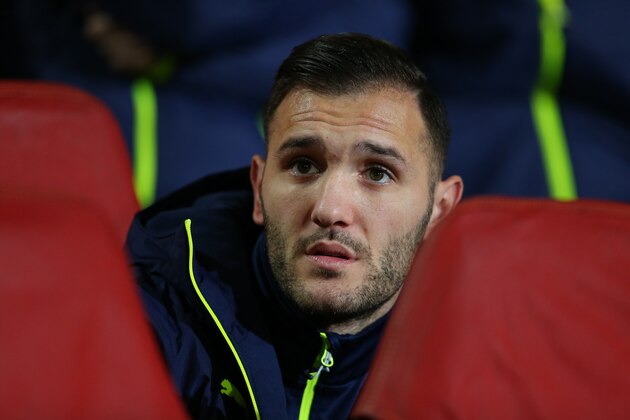 LONDON, ENGLAND - MARCH 07: Lucas Perez of Arsenal during the UEFA Champions League Round of 16 second leg match between Arsenal FC and FC Bayern Muenchen at Emirates Stadium on March 7, 2017 in London, United Kingdom. (Photo by Catherine Ivill - AMA/Getty Images)