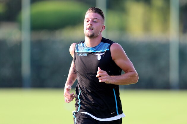 ROME, ITALY - AUGUST 01:  Segej Milinkovic Savic of SS Lazio during the SS Lazio training session on August 1, 2018 in Rome, Italy.  (Photo by Paolo Bruno/Getty Images)