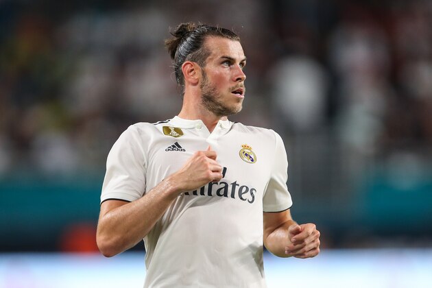 MIAMI, FL - JULY 31: Gareth Bale of Real Madrid during the International Champions Cup 2018 fixture between Manchester United v Real Madrid at Hard Rock Stadium on July 31, 2018 in Miami, Florida. (Photo by Robbie Jay Barratt - AMA/Getty Images)