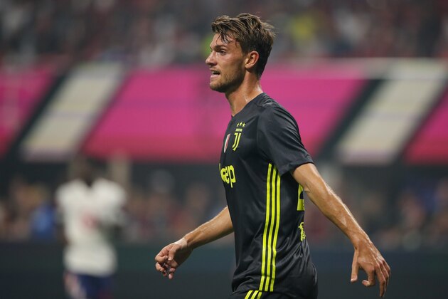 ATLANTA, GA - AUGUST 01: Daniele Rugani of Juventus during the 2018 MLS All-Stars game between Juventus v MLS All-Stars at Mercedes-Benz Stadium on August 1, 2018 in Atlanta, Georgia. (Photo by Matthew Ashton - AMA/Getty Images)