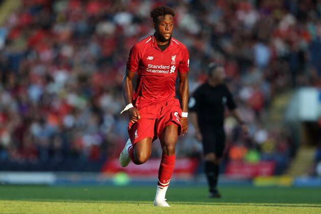 BLACKBURN, ENGLAND - JULY 19: Divock Origi of Liverpool at Ewood Park on July 19, 2018 in Blackburn, England. (Photo by James Williamson - AMA/Getty Images)