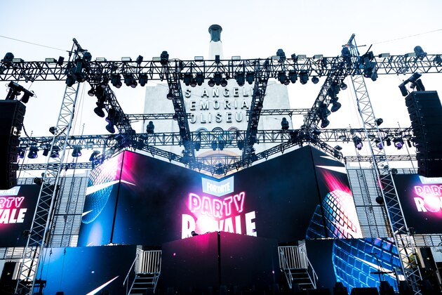 LOS ANGELES, CALIFORNIA - JUNE 12:  General atmosphere shot at the Epic Games Hosts Fortnite Party Royale on June 12, 2018 in Los Angeles, California.  (Photo by Greg Doherty/Getty Images)